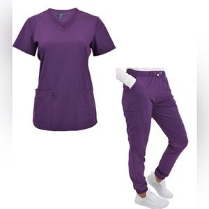 Purple Women's Scrub Set